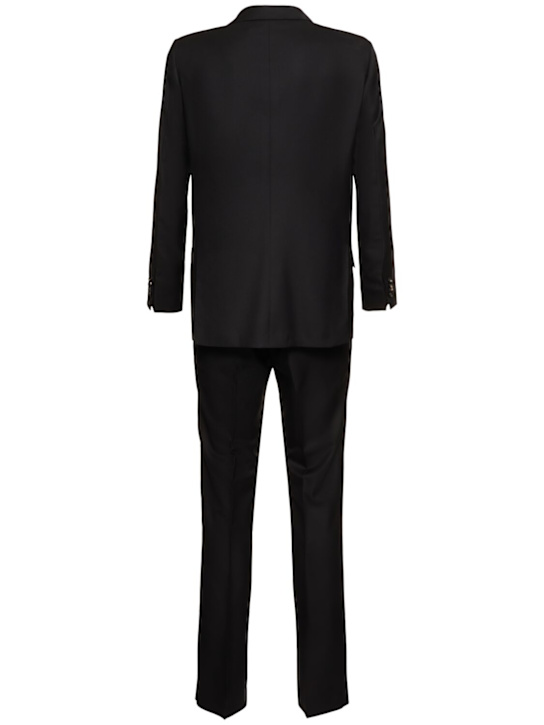 Kiton: Single breasted wool suit - Black - men_5 | Luisa Via Roma
