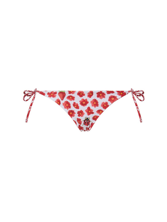Versace: Strawberry print bikini bottoms - women_0 | Luisa Via Roma