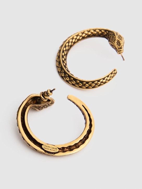 Roberto Cavalli: Orecchini a bottone - Oro Podium - women_2 | Luisa Via Roma
