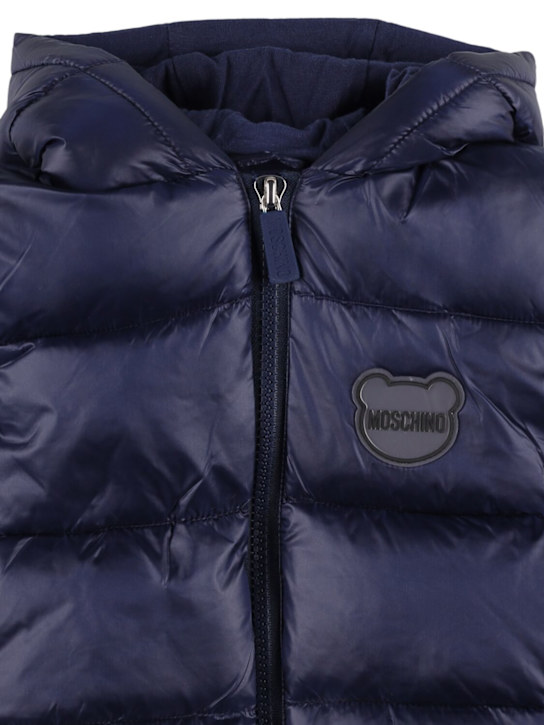Moschino: ナイロンパデッドジャケット - kids-girls_1 | Luisa Via Roma