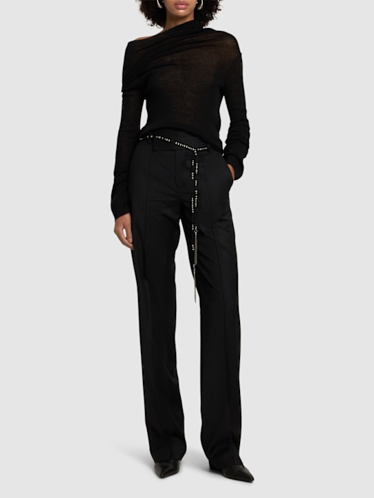 Ann Demeulemeester: Vanja symmetric waist regular fit pants - women_1 | Luisa Via Roma