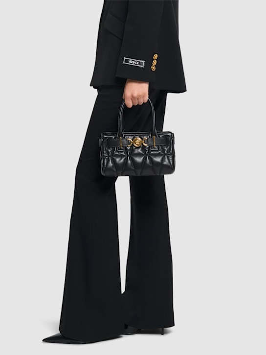 Versace: Small Medusa 95 leather top handle bag - women_1 | Luisa Via Roma