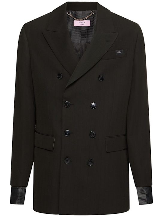 Martine Rose: Double breast short coat - men_0 | Luisa Via Roma