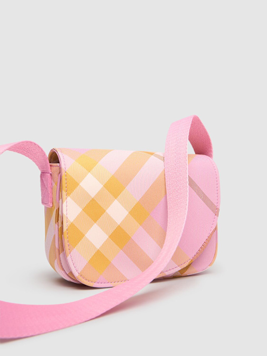 Burberry: Borsa a spalla in nylon check - kids-girls_1 | Luisa Via Roma