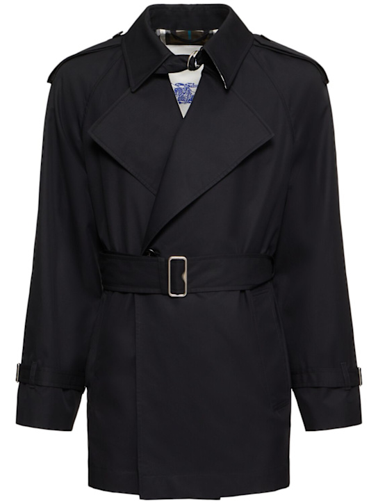 Cotton gabardine short trench coat Burberry Women Luisaviaroma
