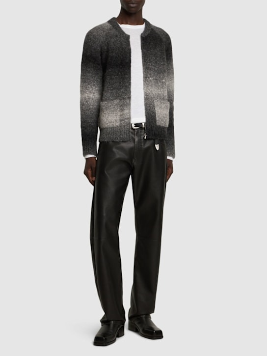 SUNFLOWER: Ombre wool blend zip cardigan - men_1 | Luisa Via Roma