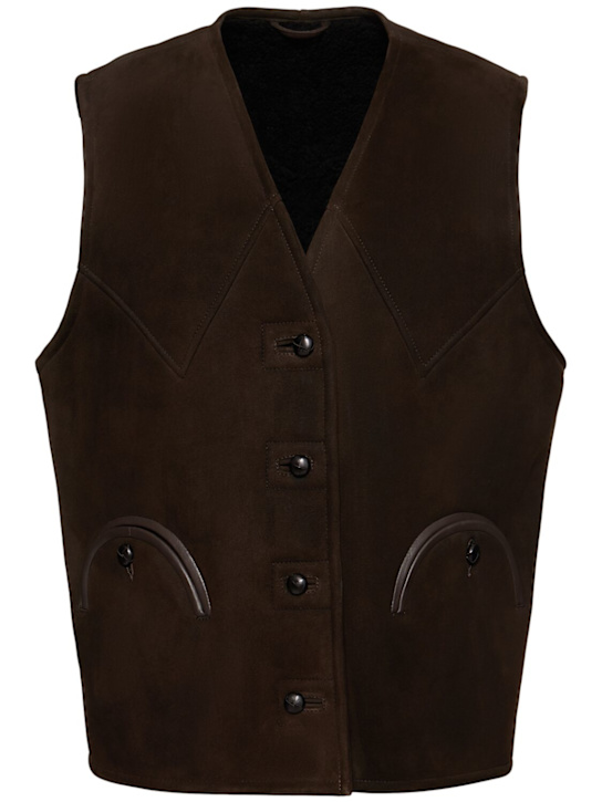 Blazé Milano: Tatoosh shearling vest - women_0 | Luisa Via Roma