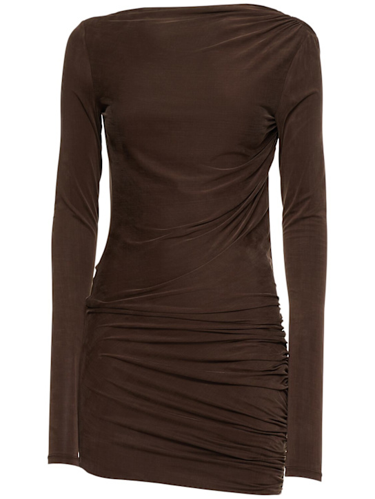 The Andamane: Sophie suede-touch jersey mini dress - women_0 | Luisa Via Roma