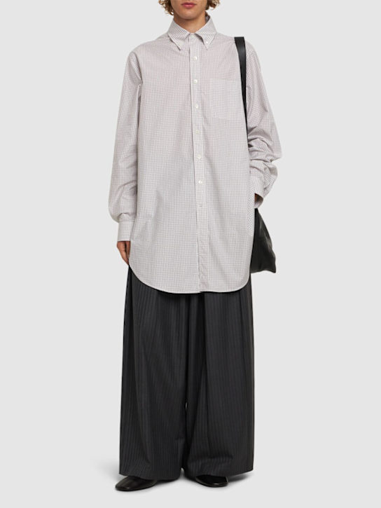 Hed Mayner: Striped cotton shirt - men_1 | Luisa Via Roma