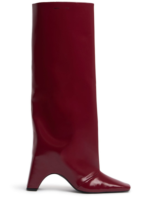 Coperni: Bridge glossy leather boots - women_0 | Luisa Via Roma