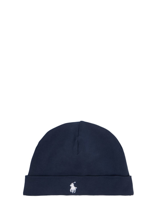 Polo Ralph Lauren: Cappello in jersey di cotone con ricamo - kids-girls_0 | Luisa Via Roma