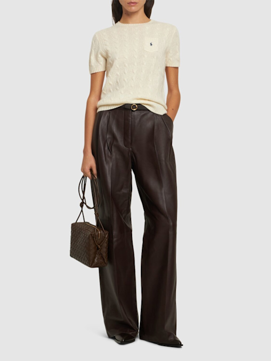 Polo Ralph Lauren: Maglia in lana e cashmere con logo - women_1 | Luisa Via Roma