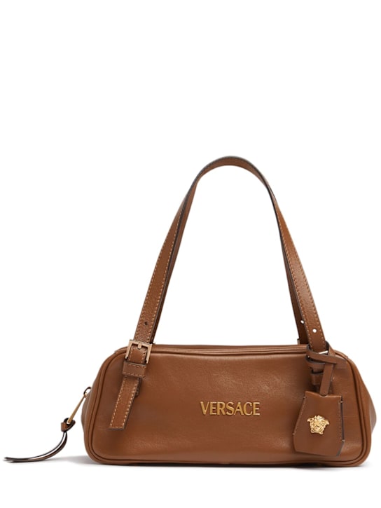 Versace: Versace Tag leather shoulder bag - women_0 | Luisa Via Roma