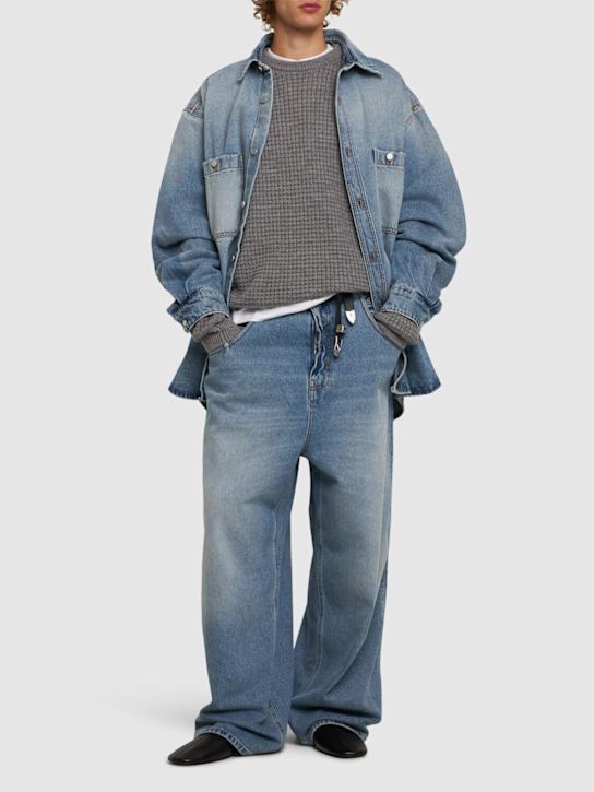 Hed Mayner: Loose denim jeans - men_1 | Luisa Via Roma