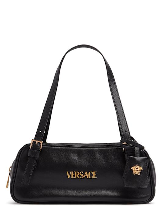 Versace: Versace Tag leather shoulder bag - women_0 | Luisa Via Roma