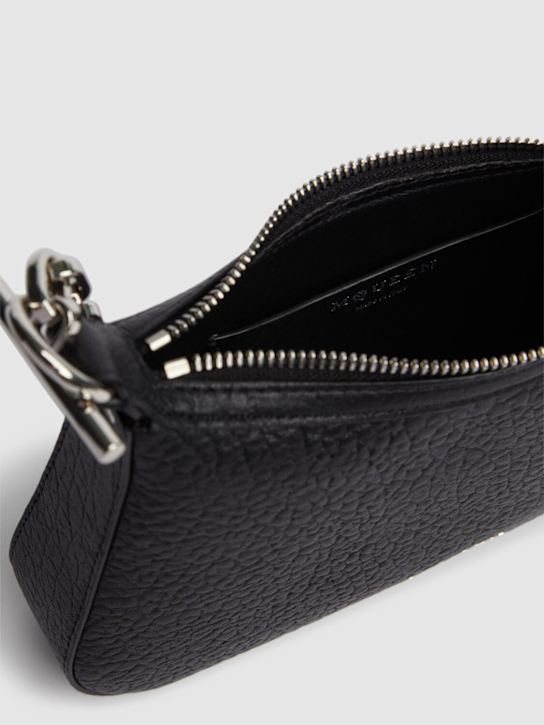 McQueen: McQueen mini T-bar迷你皮革手拿包 - 黑色 - women_6 | Luisa Via Roma