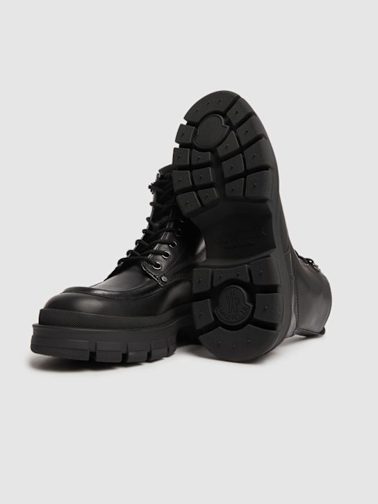 Moncler: 7.8cm Hevea leather ankle boots - men_4 | Luisa Via Roma
