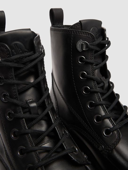 Moncler: 7.8cm Hevea leather ankle boots - men_3 | Luisa Via Roma