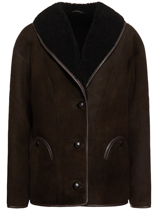 Blazé Milano: Tatoosh shearling coat - women_0 | Luisa Via Roma