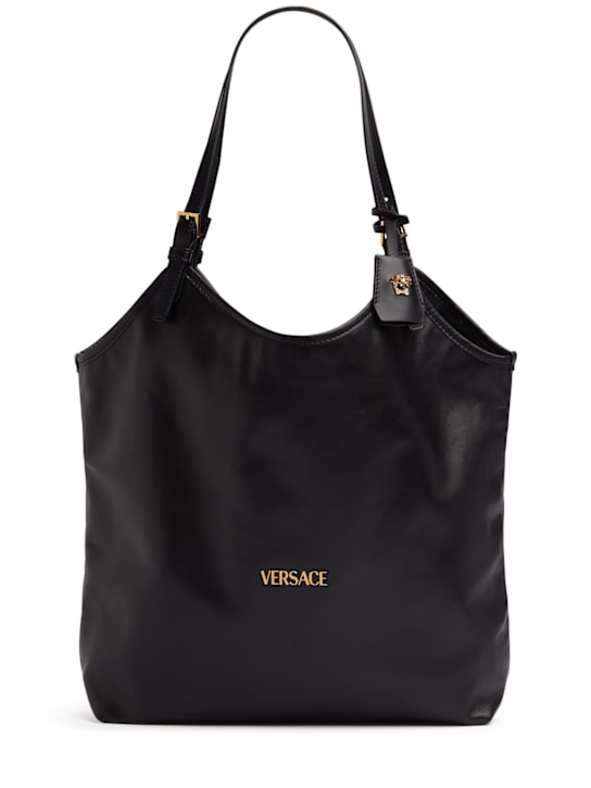 Versace: Versace Tag leather tote bag - women_0 | Luisa Via Roma