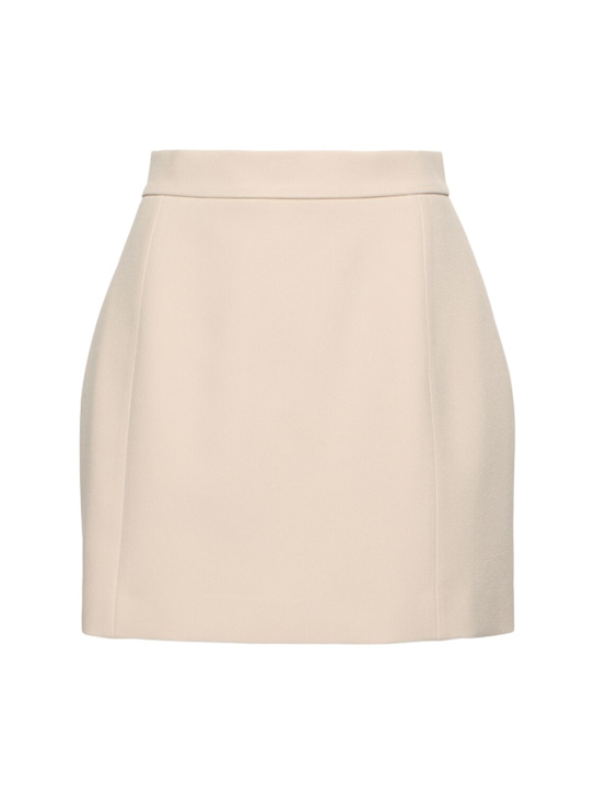 The Andamane: Trisha technical crepe mini skirt - Ivory - women_0 | Luisa Via Roma