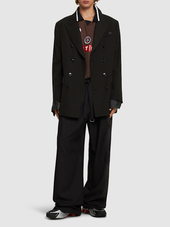 Martine Rose: Double breast short coat - men_1 | Luisa Via Roma