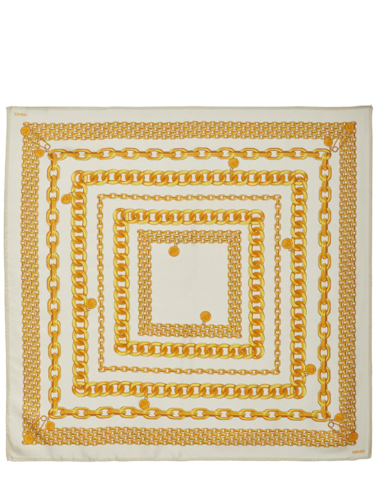 Versace: Printed silk foulard - women_0 | Luisa Via Roma