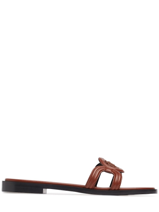 Versace: 10mm Medusa leather mules - women_0 | Luisa Via Roma