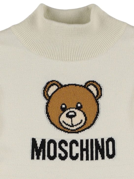 Moschino: コットン＆ウールニットワンピース - kids-girls_1 | Luisa Via Roma