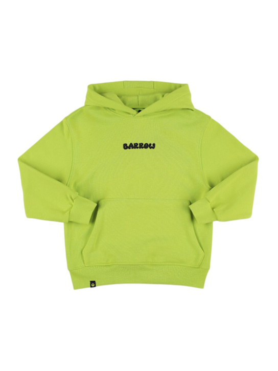 Barrow: Printed cotton sweatshirt hoodie - kids-boys_0 | Luisa Via Roma