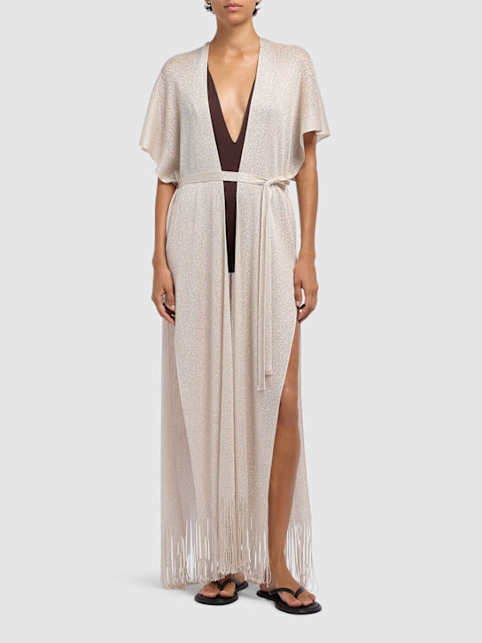 Max Mara: Zaleria lurex jersey cover up - women_1 | Luisa Via Roma