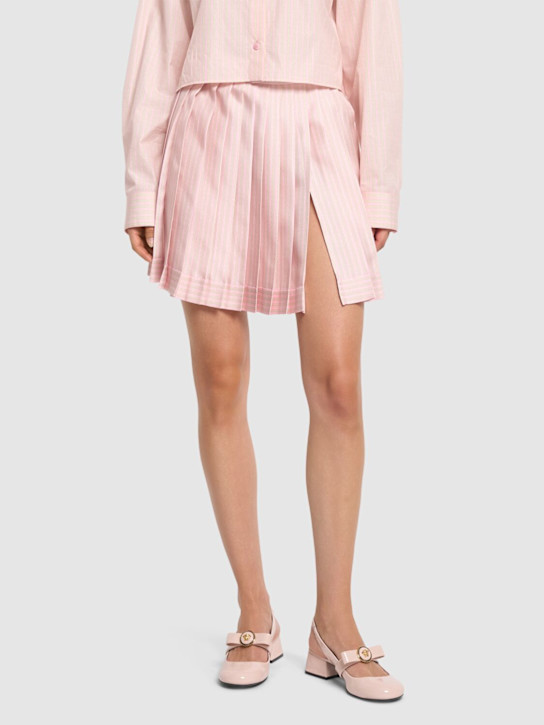 Versace: 35mm Gianni Ribbon patent sling backs - women_1 | Luisa Via Roma