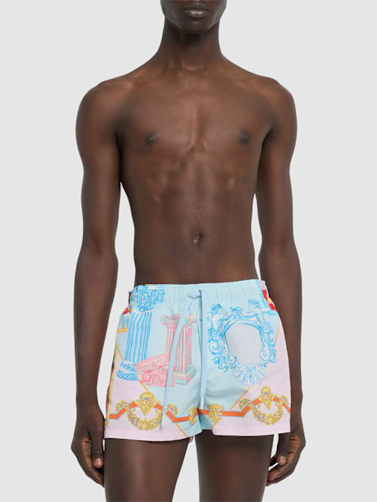 Versace: Printed nylon swim shorts - men_1 | Luisa Via Roma