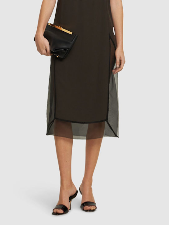 Manolo Blahnik: 105mm Helamu patent leather mules - women_1 | Luisa Via Roma