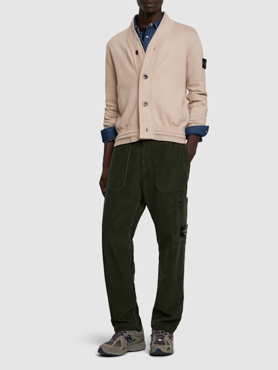 Stone Island: Stretch cotton cardigan - men_1 | Luisa Via Roma