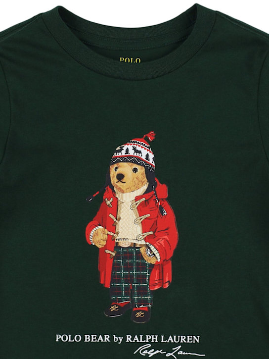 Polo Ralph Lauren: Langärmeliges T-Shirt aus Baumwolle mit Druck - kids-girls_1 | Luisa Via Roma
