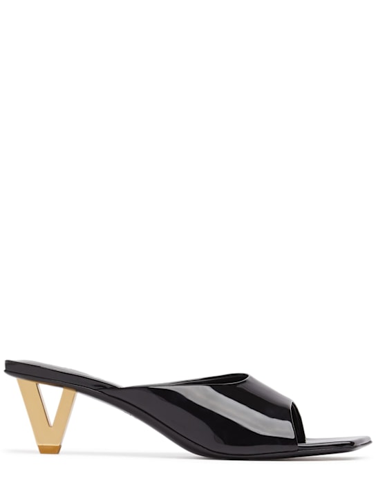 Versace: 55mm Patent leather mules - Black - women_0 | Luisa Via Roma