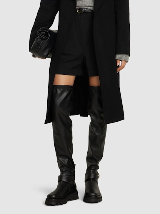 Jimmy Choo: 40mm Meena leather boots - Black - women_1 | Luisa Via Roma