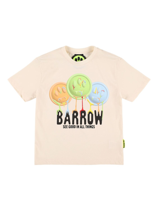 Barrow: T-shirt in jersey di cotone stampato - kids-girls_0 | Luisa Via Roma