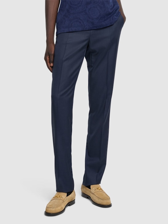 Versace: Suede loafers - men_1 | Luisa Via Roma