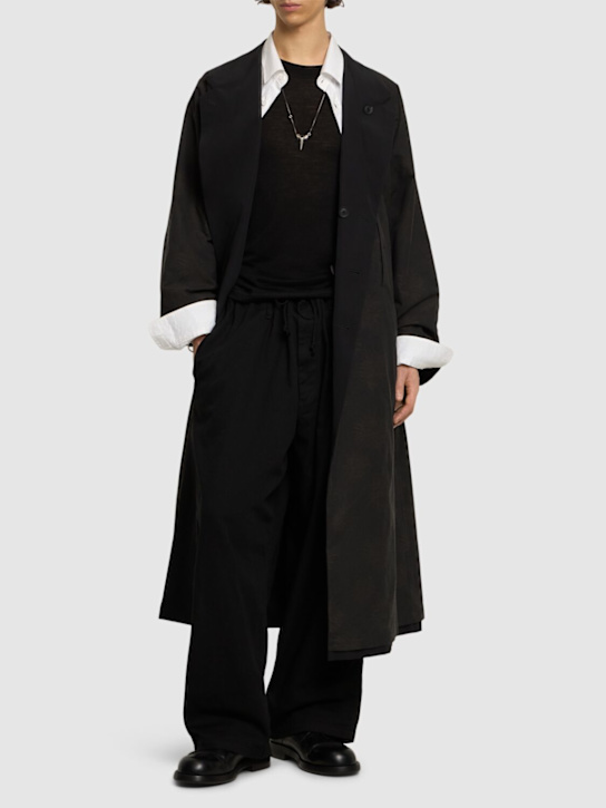 Yohji Yamamoto: G-3 cotton wide pants - men_1 | Luisa Via Roma
