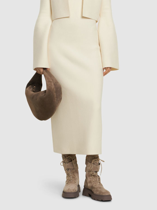 Jimmy Choo: 45mm Noemi suede boots - women_1 | Luisa Via Roma