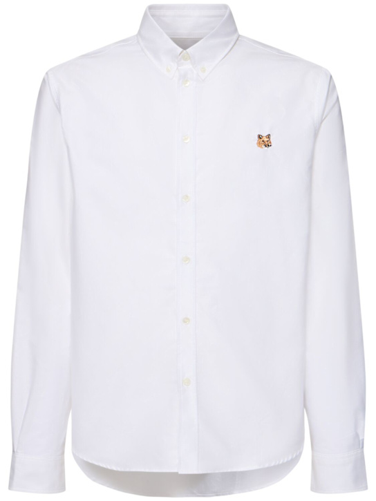 Maison Kitsuné: Mini Fox head classic shirt - men_0 | Luisa Via Roma