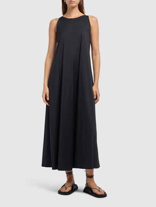 Max Mara: Romea cotton blend poplin midi dress - women_1 | Luisa Via Roma