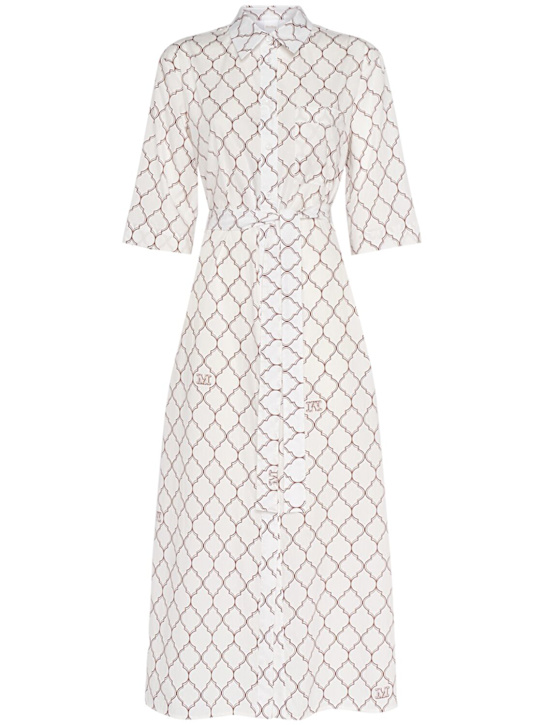 Daniel printed cotton poplin long dress - Thumbnail 1