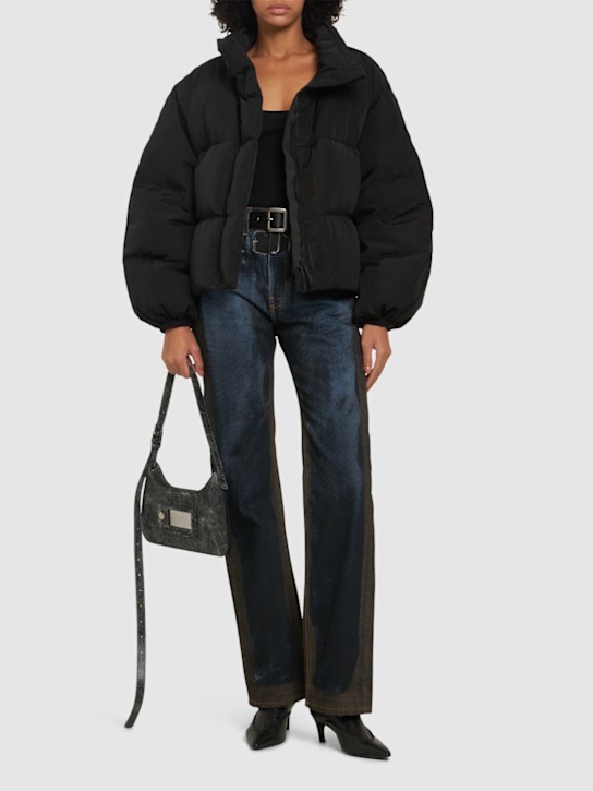 Acne Studios: Nylon down jacket - Black - women_1 | Luisa Via Roma