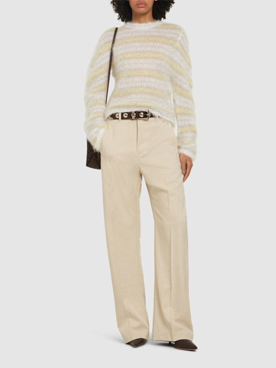 Marni: Striped mohair blend sweater - women_1 | Luisa Via Roma