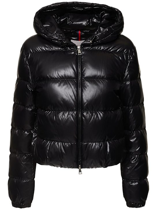 Moncler: Bayard nylon laqué down jacket - women_0 | Luisa Via Roma