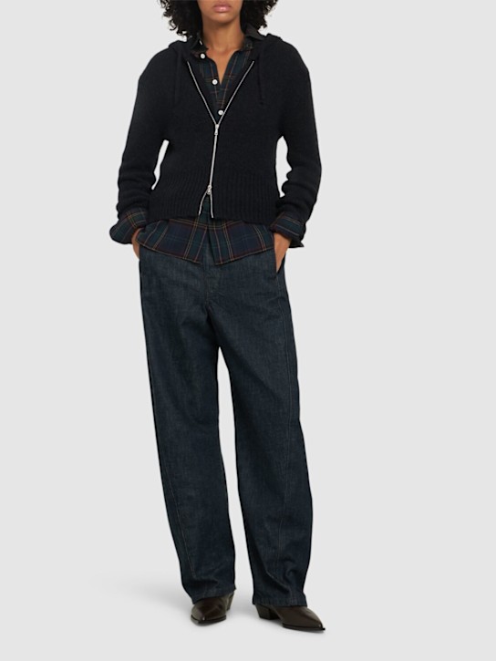 Our Legacy: Compact alpaca blend hoodie - women_1 | Luisa Via Roma