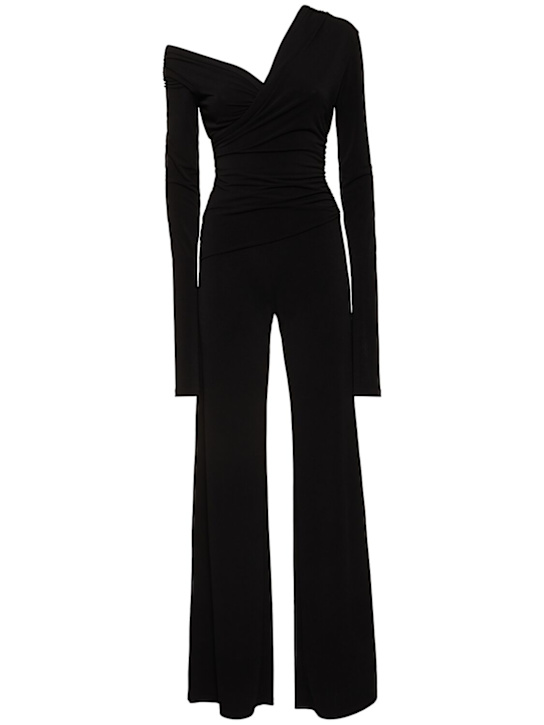 The Andamane: Tamara draped jersey sablé long jumpsuit - women_0 | Luisa Via Roma